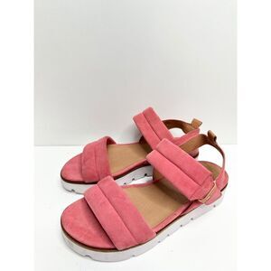 Kenneth Cole Sandals Womens Size 8 Pink Puff Leather Upper Platform‎